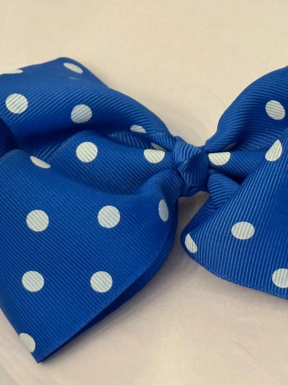 Royal Blue & White Polka Dot Grosgrain